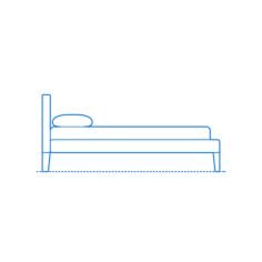 Furniture Bed Frames Parallel Wide Bed Vinyl Svg File, Free Vectors File